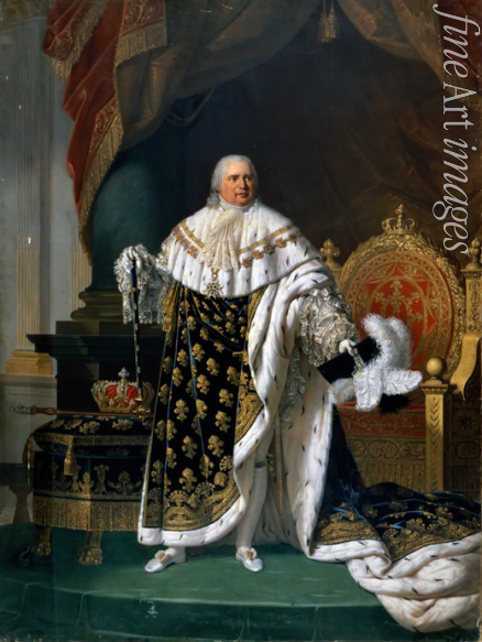 Lefévre Robert - Portrait of Louis XVIII (1755-1824) in coronation robes