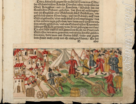Unbekannter Künstler - Die Belagerung von Reval durch Iwan IV. 1578. Aus Johann Jakob Wick: Sammlung von Nachrichten...