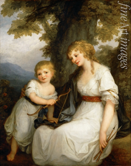Kauffmann Angelika - Porträt von Barbara Juliane von Krüdener (1764-1824) mit Sohn Paul