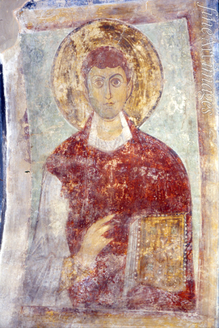 Ancient Russian frescos - Saint Pantaleon (Panteleimon)