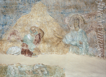 Ancient Russian frescos - Balaam and the angel