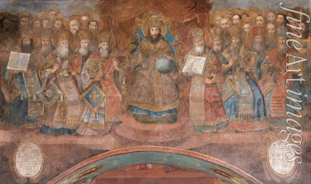 Altrussische Fresken - Erstes Konzil von Nicäa