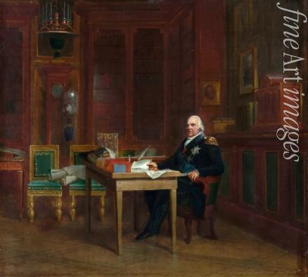 Gérard François Pascal Simon - Ludwig XVIII. im Arbeitszimmer im Palais des Tuileries