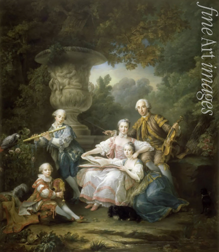 Drouais François-Hubert - Louis II du Bouchet de Sourches with his Family