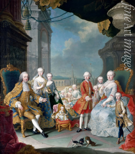 Mijtens (Meytens) Martin van der Jüngere - Maria Theresia von Österreich und Franz Stephan von Lothringen im Kreise ihrer Kinder