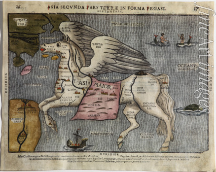 Bünting Heinrich - Asia Secunda Pars Terrae in Forma Pegasi (Asia in the Form of Pegasus)