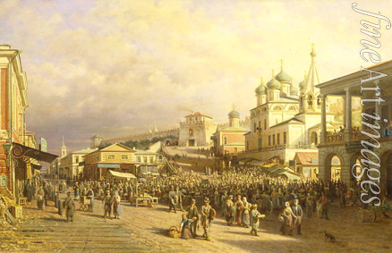 Vereshchagin Pyotr Petrovich - Market in Nizhny Novgorod