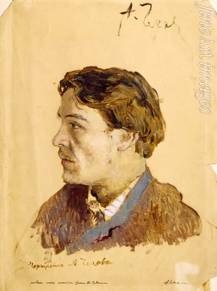 Levitan Isaak Ilyich - Portrait of the author Anton Chekhov (1860-1904)