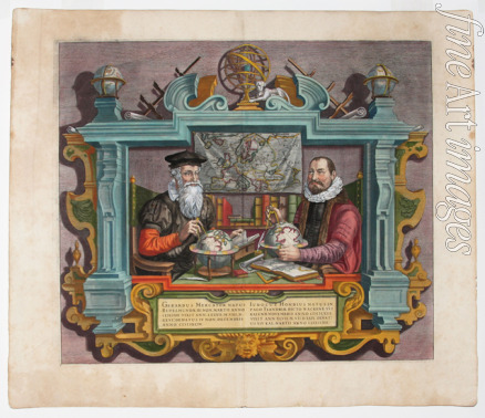 Hondius (Keer van der) Coletta - Doppelporträt von Gerardus Mercator (1512-1594) und Jodocus Hondius (1563-1612)