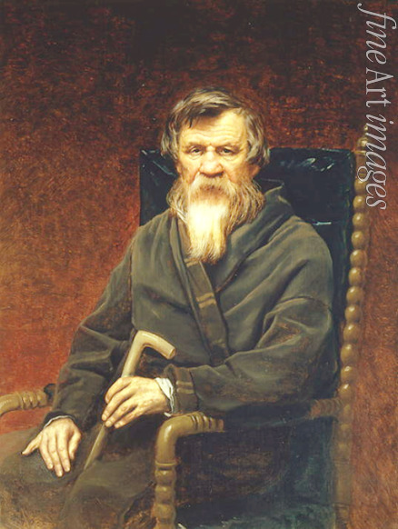 Perow Wassili Grigorjewitsch - Porträt von Historiker und Publizist Michail Petrowitsch Pogodin (1800-1875)
