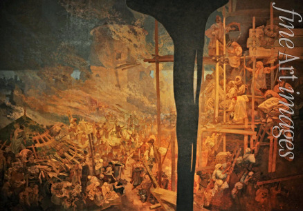 Mucha Alfons Marie - Die Verteidigung von Sziget gegen die Türken durch Mikulas Zrinsky (Gemäldezyklus Das Slawische Epos)