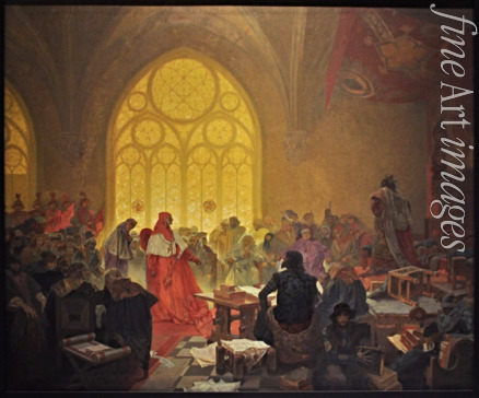 Mucha Alfons Marie - Georg von Podiebrad, König der Hussiten (Gemäldezyklus Das Slawische Epos)