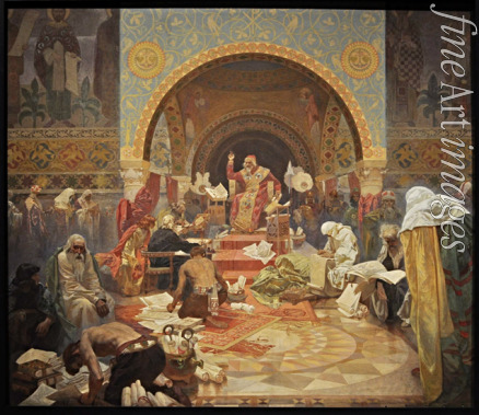 Mucha Alfons Marie - Simeon, der Zar der Bulgaren (Gemäldezyklus Das Slawische Epos)