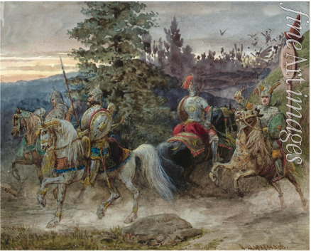 Charlemagne Adolf - Der Weg zum Tschernomor. Illustration zum Gedicht Ruslan und Ljudmila von A. Puschkin