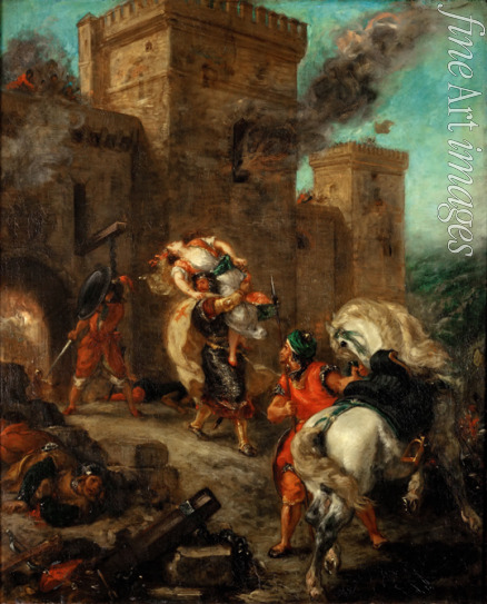 Delacroix Eugène - Rebecca Raped by a Knight Templar During the Sack of the Castle Frondeboeuf