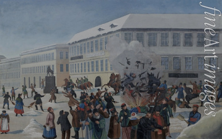 Unbekannter Künstler - Das Attentat auf den Kaiser Alexander II. am 13. März 1881