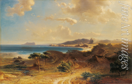 Bamberger Fritz (Friedrich) - Beach at Estepona with a View of the Rock of Gibraltar