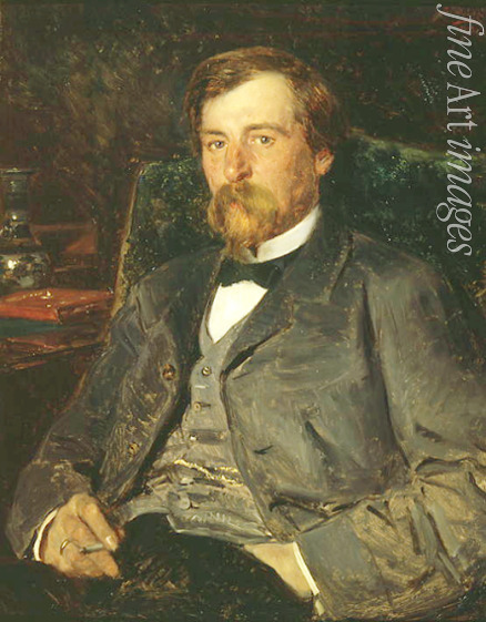 Makowski Wladimir Jegorowitsch - Porträt des Malers Illarion Prjanischnikow (1840-1894)