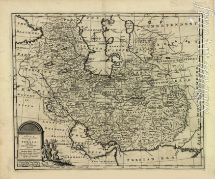 Bowen Emanuel - New and accurate map of Persia, with the Safavid and Mughal Empire