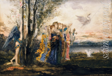 Moreau Gustave - Cupid and the Muses