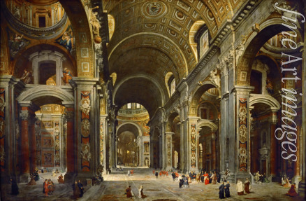 Pannini (Panini) Giovanni Paolo - Der Kardinal Melchior de Polignac besucht Petersdom