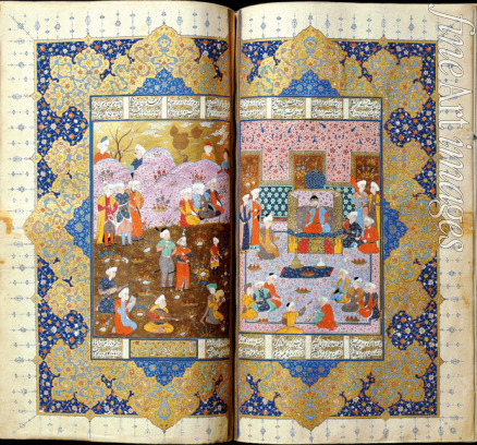Iranischer Meister - Die Thronbesteigung von Schah Luhrasp (Buchminiatur aus Schahname von Ferdousi)