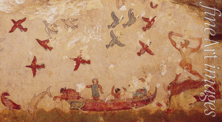 Klassische Antike Kunst - Etruskisches Handelsschiff. Aus der Tomba della Nave