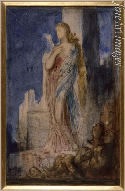 Moreau Gustave - Helena vor der Mauer Trojas