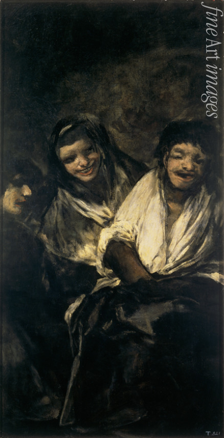 Goya Francisco de - Zwei Frauen, einen Mann verspottend