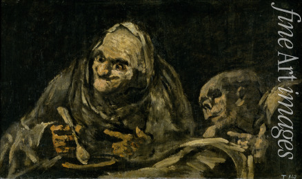 Goya Francisco de - Two Old Men Eating Soup (The Witchy Brew)