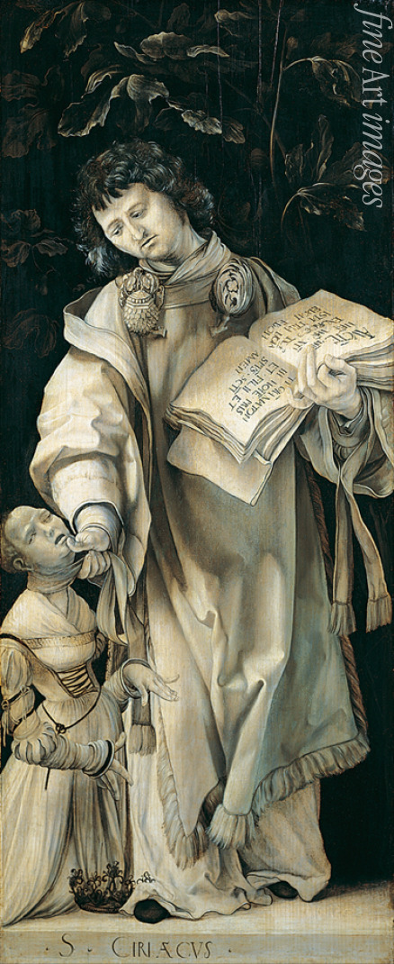 Grünewald Matthias - Standflügel des Heller-Altars mit dem Heiligen Cyriakus