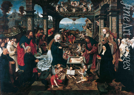Cornelisz van Oostsanen Jacob - Die Anbetung des Christuskindes mit der Familie Boelen