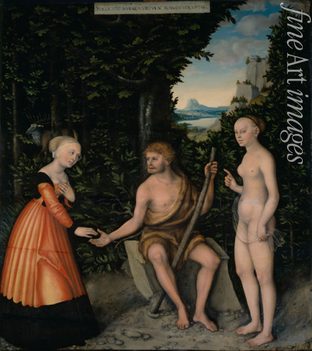 Cranach Lucas the Elder - The Choice of Heracles (From The Labours of Hercules)
