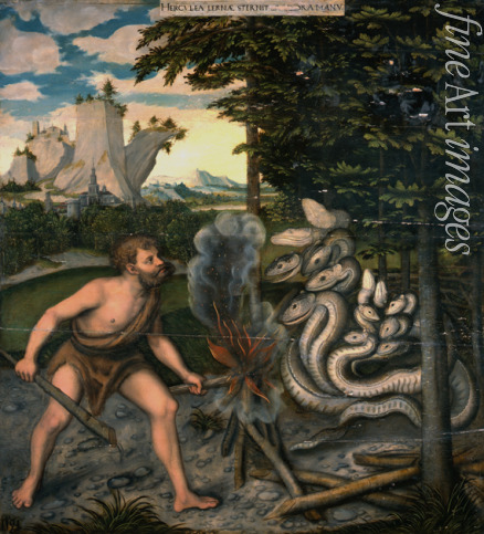 Cranach Lucas der Ältere - Herkules und die lernäische Schlange (Aus der Herkules-Legende)