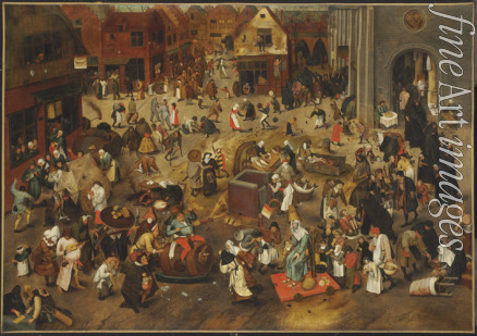 Bruegel (Brueghel) Pieter the Elder - The Fight Between Carnival and Lent