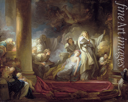 Fragonard Jean Honoré - The High Priest Coresus Sacrificing Himself to Save Callirhoe