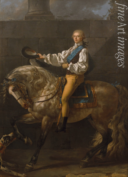 David Jacques Louis - Equestrian portrait of Stanislaw Kostka Potocki (1755-1821)