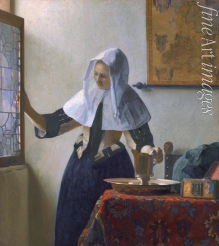 Vermeer Jan (Johannes) - Junge Frau mit Wasserkanne am Fenster