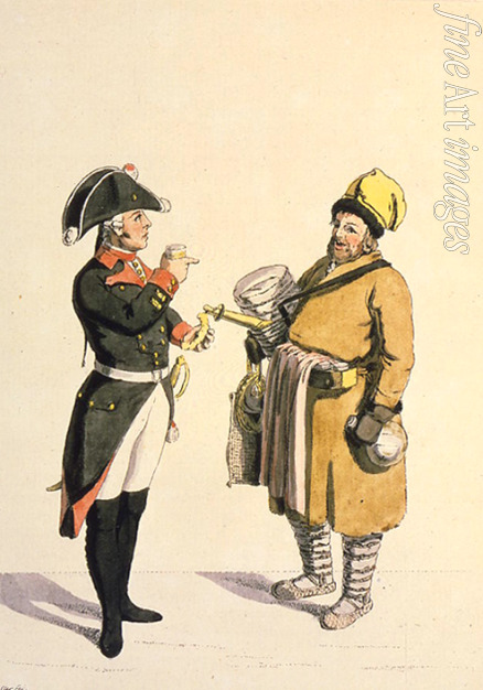 Geissler Christian Gottfried Heinrich - Sbiten vendor and soldier (From the series The St. Petersburg Peddlers)