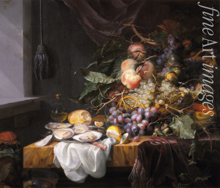 Walscapelle Jacob van - Still Life with fruit and oysters