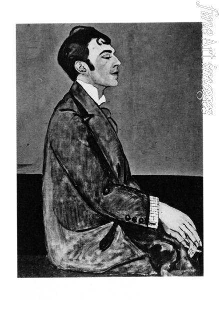 Zelmanova-Tchudovskaya Anna Mikhaylovna - Portrait of the poet Osip Mandelstam (1891-1938)