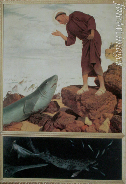 Böcklin Arnold - Der Heilige Antonius predigt den Fischen