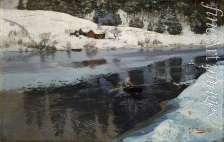 Thaulow Fritz - Winter am Fluss Simoa