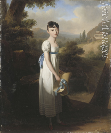 Boilly Louis-Léopold - Porträt von Mademoiselle Athénaïs d'Albenas