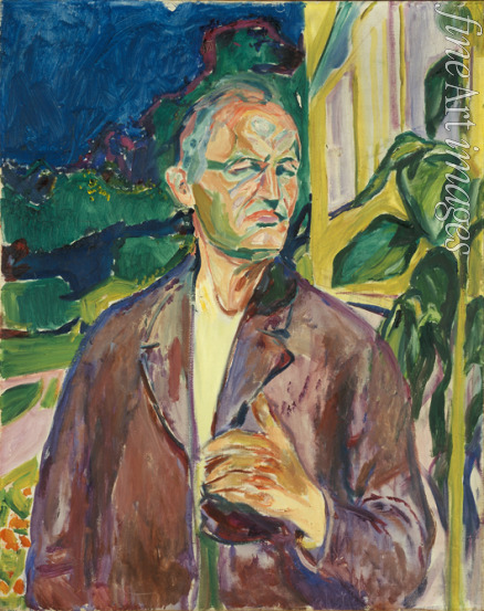 Munch Edvard - Self-Portrait in Front of the House Wall