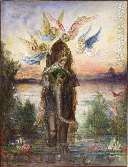 Moreau Gustave - Der heilige Elefant (Péri)