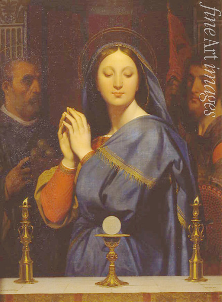 Ingres Jean Auguste Dominique - Die Jungfrau Maria in Anbetung der Hostie (La Vierge adorant l'hostie)