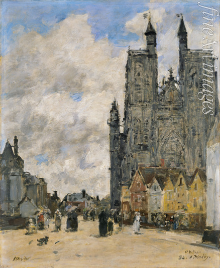 Boudin Eugène-Louis - The Square of the Church of Saint Vulfran in Abbeville