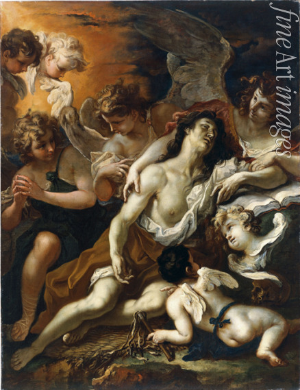 Ricci Sebastiano - Die heilige Maria Magdalena von Engeln umgeben