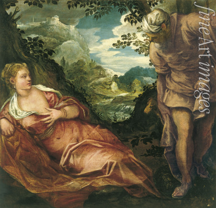 Tintoretto Jacopo - Das Treffen von Juda und Tamar